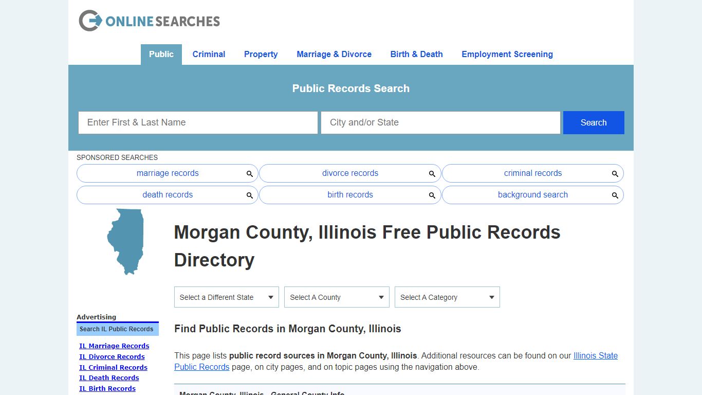 Morgan County, Illinois Public Records Directory